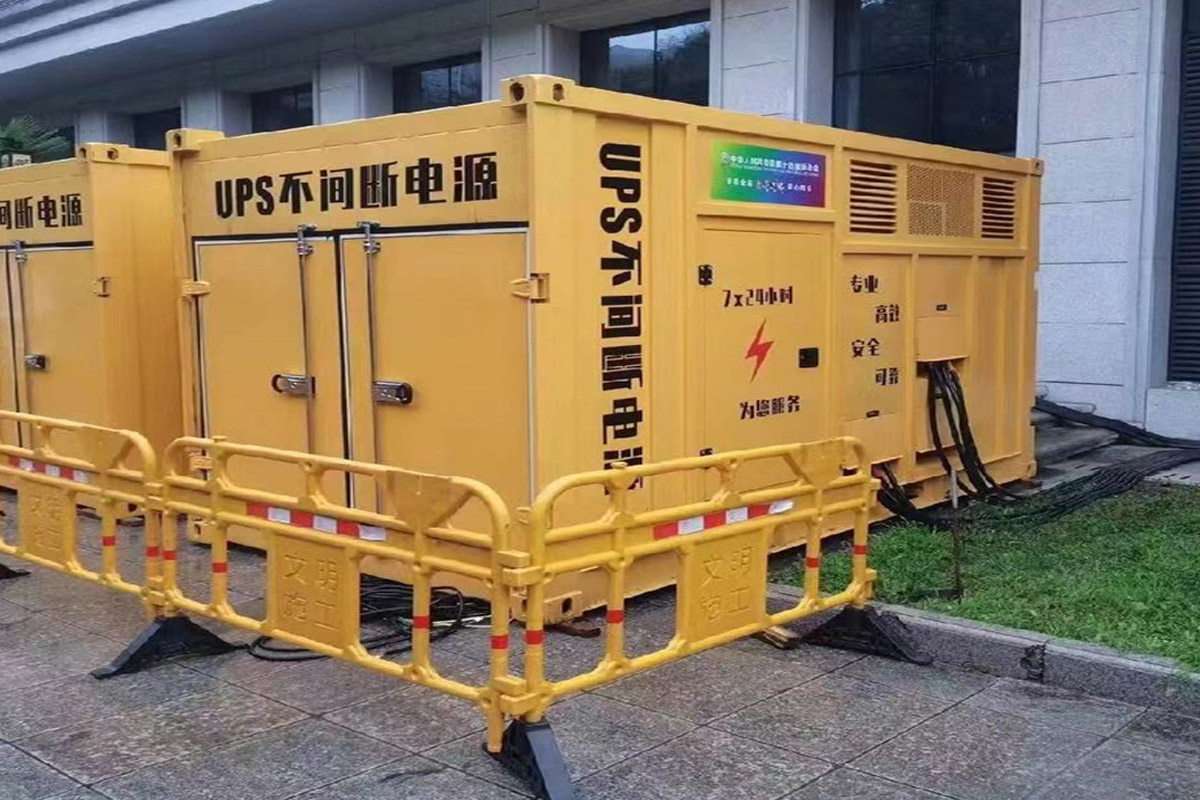 盘县发电机租赁施工现场